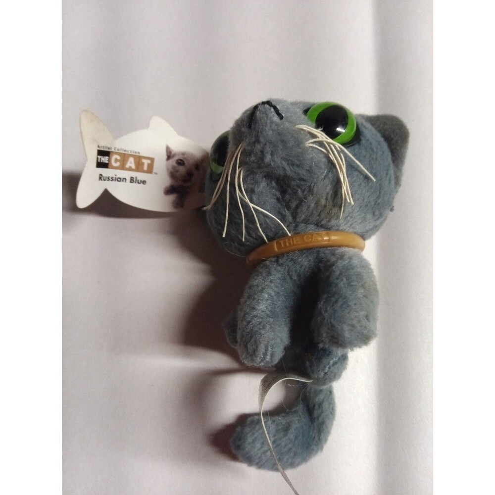 Vintage 2005 Mcdonald's  "The Cat" Russian Blue Plush Toy w Tag 4 Inch